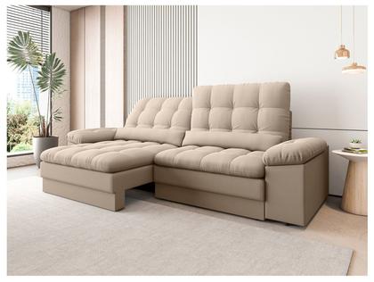 Imagem de Sofá 4 Lugares Retrátil Reclinável Velosuede Cristal Next Sofás
