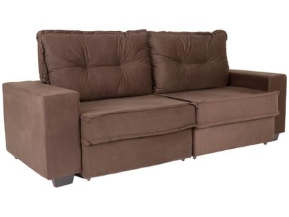 Imagem de Sofá 4 Lugares Retrátil Reclinável Veludo Texas Besthouse