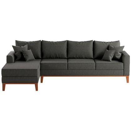Imagem de Sofá 4 Lugares Tupiza Com Chaise Esquerdo Linho Grafite