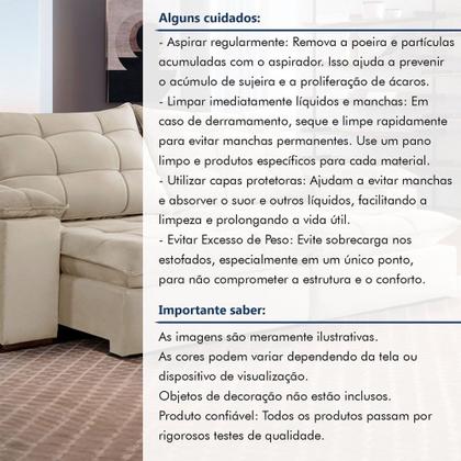 Imagem de Sofá 5 Lugares Espanha Retrátil e Reclinável 290cm Bege Claro - Celflex