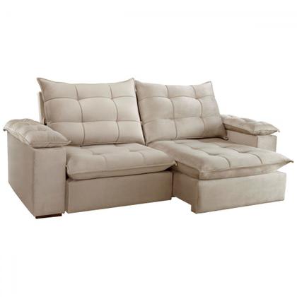 Imagem de Sofá 5 Lugares Espanha Retrátil e Reclinável 290cm Bege Claro - Celflex