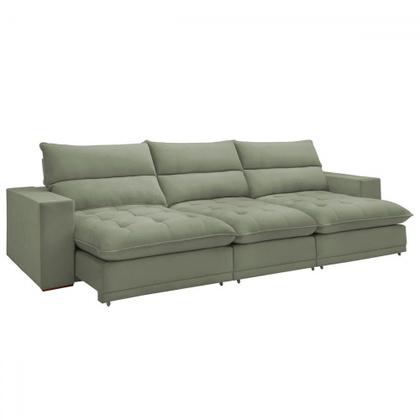 Imagem de Sofá 5 Lugares Martinho Retrátil Boucle Verde - Celflex