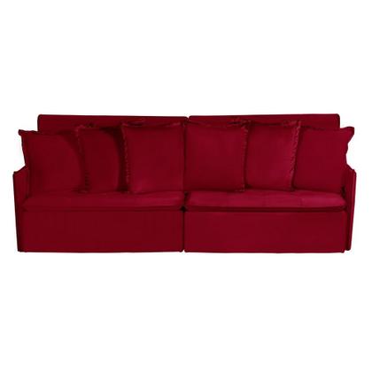 Imagem de Sofá 5 Lugares Modular Olinda 2.90 MT com Molas Retrátil e Reclinável Veludo Nobre Sofatec