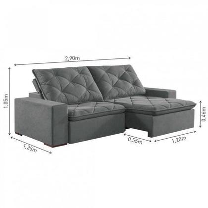 Imagem de Sofá 5 Lugares Retrátil e Reclinável Trento