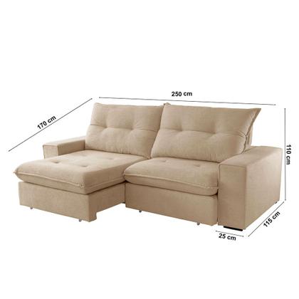 Imagem de Sofá Athenas Linho 02 Módulos 100 cm B25cm Meu Sofá Online