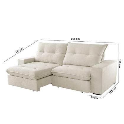 Imagem de Sofá Athenas Linho 02 Módulos 100 cm B25cm Meu Sofá Online