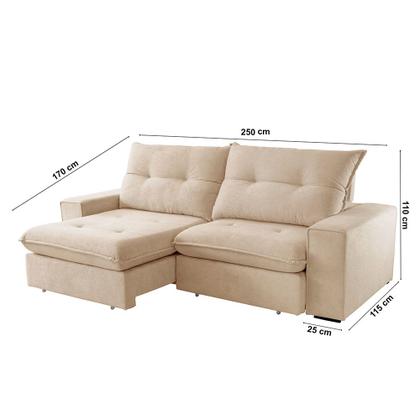 Imagem de Sofá Athenas Linho 02 Módulos 100 cm B25cm Meu Sofá Online