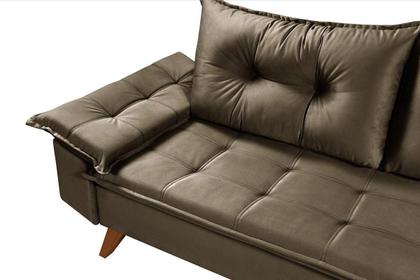 Imagem de Sofa Bariloche 2 Lugares Pés Em Madeira Essencial Estofados