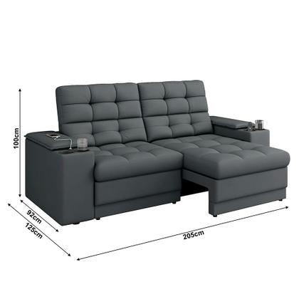 Imagem de Sofá Best House Confort 3 Lugares Retrátil e Reclinável
