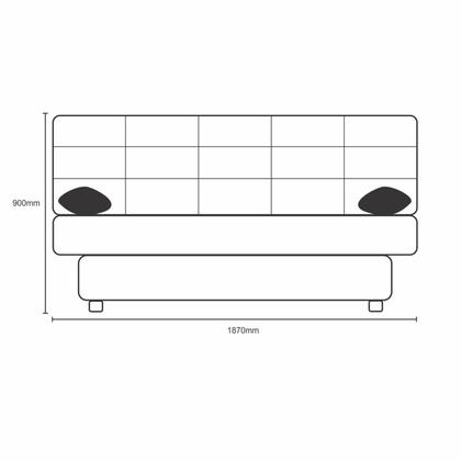 Imagem de Sofá Cama 02 Lugares com 02 Almofadas Virgínia Plus