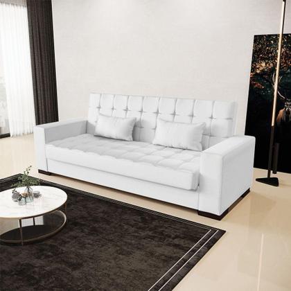Imagem de Sofá Cama 02 Lugares Lisboa material sintético - D'Rossi Cor Branco