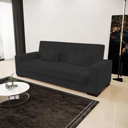 Imagem de Sofá Cama 02 lugares Lisboa Veludo Pés de Plástico