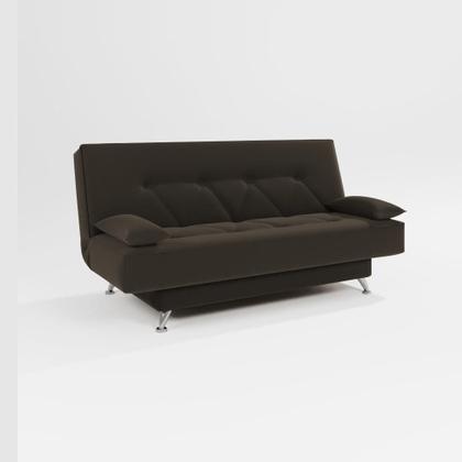 Imagem de Sofá Cama 1,80m Fabiane Suede Marrom  Madelina Decor