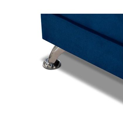 sofá cama 1,80m Flor Suede Azul Adonai Estofados Imagem de sofá cama 1,80m Flor Suede Azul Adonai Estofados