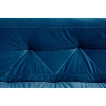 sofá cama 1,80m Flor Suede Azul Adonai Estofados Imagem de sofá cama 1,80m Flor Suede Azul Adonai Estofados