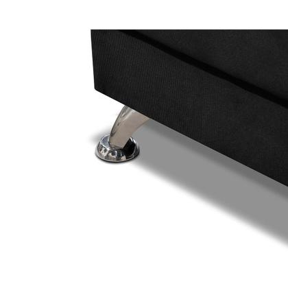 Imagem de sofá cama 1,80m Flor Suede Preto Adonai Estofados