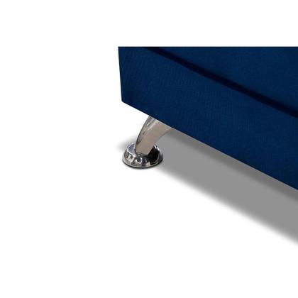 sofá cama 1,80m Isa Suede Azul Adonai Estofados Imagem de sofá cama 1,80m Isa Suede Azul Adonai Estofados