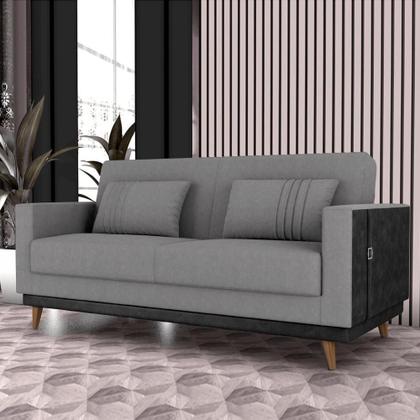 Imagem de Sofá Cama 2 Lugares Esther Tecido Suede 203x95x90cm