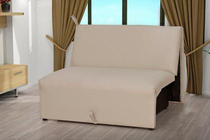 Imagem de Sofá Cama 2 Lugares Malu Sintetico Bege Matrix
