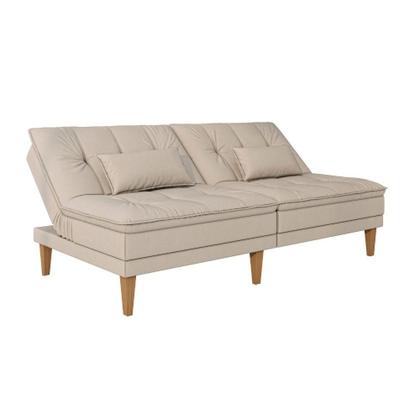 Imagem de Sofá Cama 3 lugares 190cm e almofadas Madona Bege Matrix