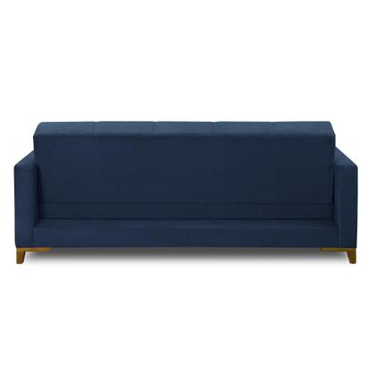 Imagem de Sofá Cama 3 lugares 2,00m Aurora Suede Azul Adonai Estofados