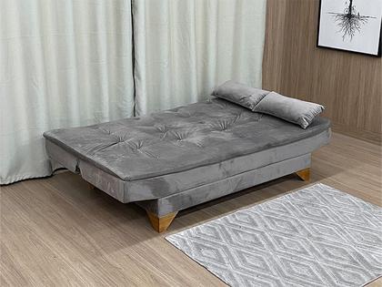Sofá Cama 3 Lugares Bege 501 Stilo Plus - Alpoim Imagem de Sofá Cama 3 Lugares Bege 501 Stilo Plus