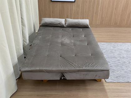 Sofá Cama 3 Lugares Bege 501 Stilo Plus - Alpoim Imagem de Sofá Cama 3 Lugares Bege 501 Stilo Plus