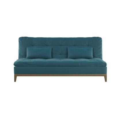 Sofá-Cama 3 Lugares Casal Excelencia Base e Pés de Madeira Suede Azul - Mobly Imagem de Sofá-Cama 3 Lugares Casal Excelencia Base e Pés de Madeira Suede Azul