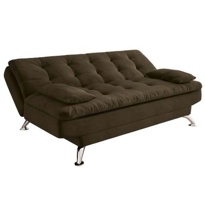 Sofá-Cama 3 Lugares Casal Premium II Suede Café - Mobly Imagem de Sofá-Cama 3 Lugares Casal Premium II Suede Café