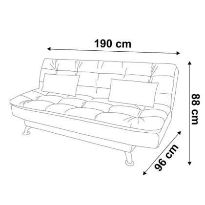 Sofá-Cama 3 Lugares Casal Premium II Suede Café - Mobly Imagem de Sofá-Cama 3 Lugares Casal Premium II Suede Café