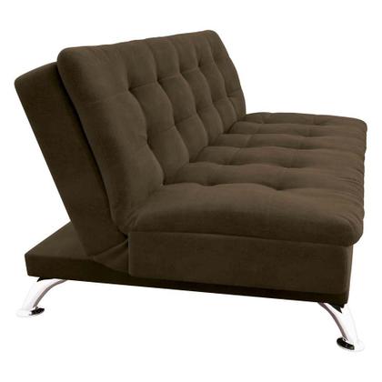 Sofá-Cama 3 Lugares Casal Premium II Suede Café - Mobly Imagem de Sofá-Cama 3 Lugares Casal Premium II Suede Café