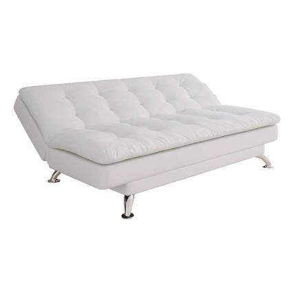 Sofá-Cama 3 Lugares Casal Premium material sintético Branco - Mobly Imagem de Sofá-Cama 3 Lugares Casal Premium material sintético Branco