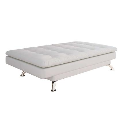 Sofá-Cama 3 Lugares Casal Premium material sintético Branco - Mobly Imagem de Sofá-Cama 3 Lugares Casal Premium material sintético Branco