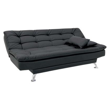 Sofá-Cama 3 Lugares Casal Premium material sintético Preto - Mobly Imagem de Sofá-Cama 3 Lugares Casal Premium material sintético Preto