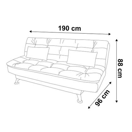 Sofá-Cama 3 Lugares Casal Premium Suede Cinza - Mobly Imagem de Sofá-Cama 3 Lugares Casal Premium Suede Cinza