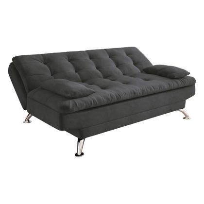 Sofá-Cama 3 Lugares Casal Premium Suede Cinza - Mobly Imagem de Sofá-Cama 3 Lugares Casal Premium Suede Cinza