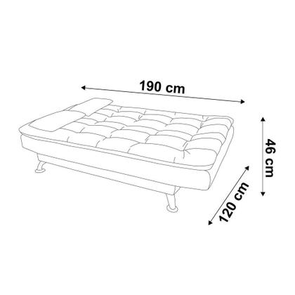 Sofá-Cama 3 Lugares Casal Premium Suede Cinza - Mobly Imagem de Sofá-Cama 3 Lugares Casal Premium Suede Cinza