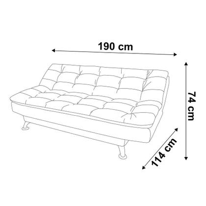 Sofá-Cama 3 Lugares Casal Premium Suede Cinza - Mobly Imagem de Sofá-Cama 3 Lugares Casal Premium Suede Cinza