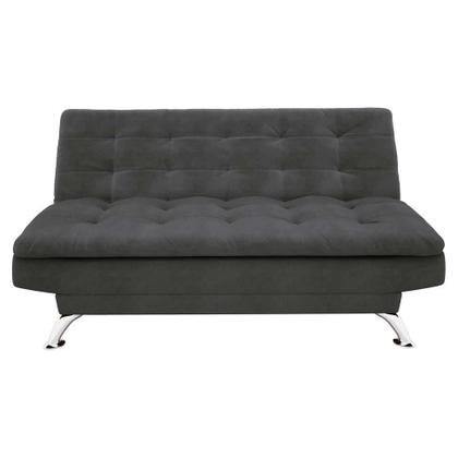 Sofá-Cama 3 Lugares Casal Premium Suede Cinza - Mobly Imagem de Sofá-Cama 3 Lugares Casal Premium Suede Cinza