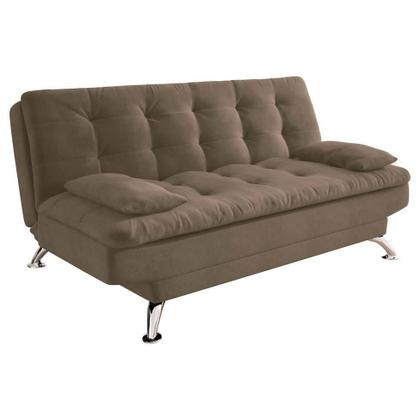 Imagem de Sofá-Cama 3 Lugares Casal Premium Suede Marrom