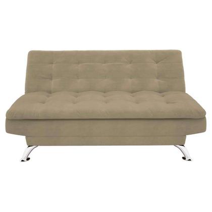 Sofá-Cama 3 Lugares Casal Premium Suede Velvet Bege - Mobly Imagem de Sofá-Cama 3 Lugares Casal Premium Suede Velvet Bege