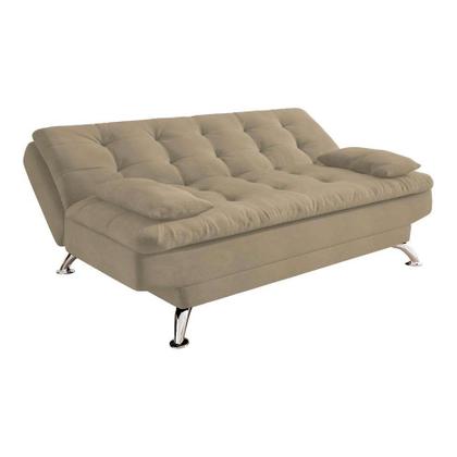 Sofá-Cama 3 Lugares Casal Premium Suede Velvet Bege - Mobly Imagem de Sofá-Cama 3 Lugares Casal Premium Suede Velvet Bege
