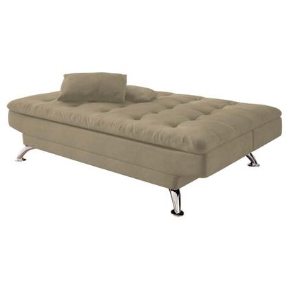 Imagem de Sofá-Cama 3 Lugares Casal Premium Suede Velvet Bege