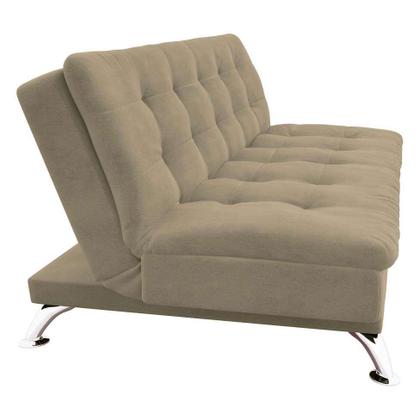 Sofá-Cama 3 Lugares Casal Premium Suede Velvet Bege - Mobly Imagem de Sofá-Cama 3 Lugares Casal Premium Suede Velvet Bege