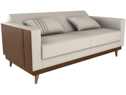 Sofá-cama 3 Lugares Casal Reclinável Linho Matrix Esther Imagem de Sofá-cama 3 Lugares Casal Reclinável Linho Matrix Esther