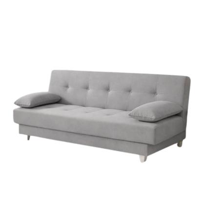 Imagem de Sofá Cama 3 Lugares Casal Reclinável Suede com Almofadas