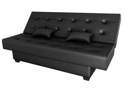 Imagem de Sofá Cama 3 Lugares Laila Sintetico Preto Matrix