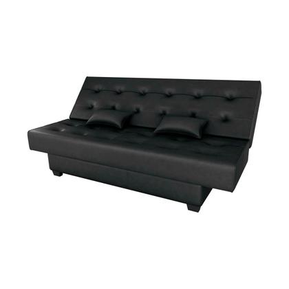 Imagem de Sofá Cama 3 Lugares Laila Sintetico Preto Matrix