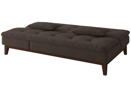 Imagem de Sofá-cama 3 Lugares Reclinável Suede Linoforte Jade