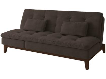 Imagem de Sofá-cama 3 Lugares Reclinável Suede Linoforte Jade